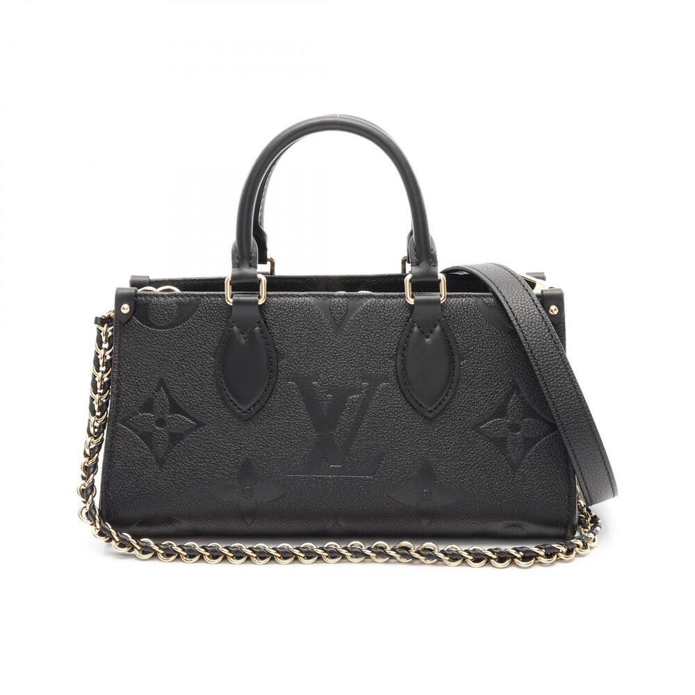 Louis Vuitton OnTheGo EW Monogram Empreinte Noir Black Handbag Leather Black